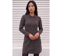Roman Women's Petite Collared Knit Shift Dress in Chocolate | Size: 16 Roman Chocolate 16