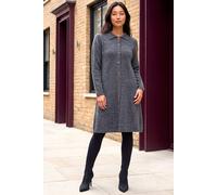 Roman Petite Collared Knit Shift Dress for Women UK - Ladies Everyday Autumn Winter Shirt Collar Comfy Soft Evening Vacation Work Party Night Out
