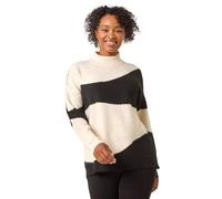 Petite Colour Block Knit Jumper Roman Black 18