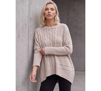 Roman Petite Contrast Cable Jumper Cream Mix
