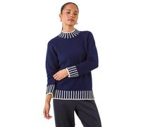 Roman Petite Contrast Detail Knit Jumper In Navy Navy 16