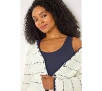 Roman Women's Petite Contrast Stitch Cardigan in Ivory | Size: 18 Roman Ivory 18
