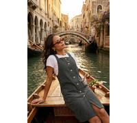Roman Women's Petite Corduroy Pinafore Dress in Grey | Size: 18 Roman Grey 18