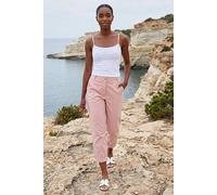 Roman Women's Petite Cotton Blend Stretch Chino Trousers in Light Pink | Size: 16 Roman Light Pink 16