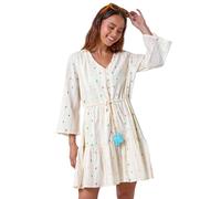 Roman Petite Cotton Embroidered Smock Dress In Ivory Ivory 18