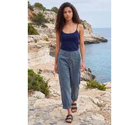 Roman Petite Cotton Embroidered Trouser In Grey Grey