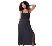 Petite Crochet Bodice Cotton Maxi Dress Roman Black 18