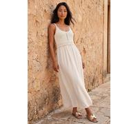Roman Women's Petite Crochet Bodice Cotton Maxi Dress in Natural | Size: 18 Roman Natural 18