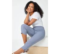 Roman Petite Cropped Stretch Trouser In Light Grey Light Grey 16