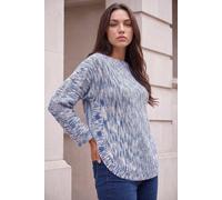 Roman Women's Petite Curve Hem Knit Jumper in Blue | Size: 10 Roman Blue 10