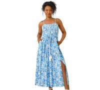 Roman Petite Ditsy Floral Maxi Dress In Blue Blue 16
