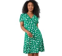 Roman Petite Ditsy Floral Wrap Dress In Green Green 18