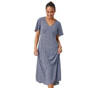 Roman Petite Ditsy Paisley Midi Dress In Navy Navy 10