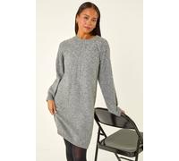 Roman Women's Petite Embellished Faux Pearl Knit Dress in Grey | Size: 18 Roman Grey 18