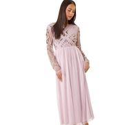 Petite Embellished Mesh Dress Roman Lavender 12