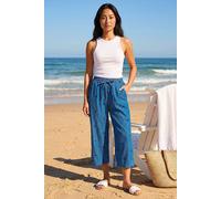 Roman Petite Embroidered Trousers In Mid Blue Mid Blue