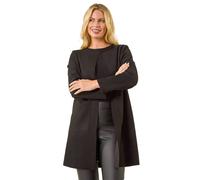 Roman Women's Petite Faux Suede Jacket in Black | Size: 12 Roman Black 12