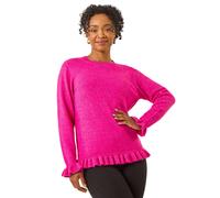 Roman Petite Flute Hem Knit Jumper In Pink Pink 8