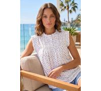 Roman Women's Petite Frill Trim Top in Ivory | Size: 12 Roman Ivory 12