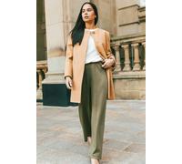 Roman Women's Petite Front Seam Stretch Trouser in Khaki | Size: 18 Roman Khaki 18