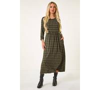 Petite Geometric Spot Midi Dress Roman Khaki 12
