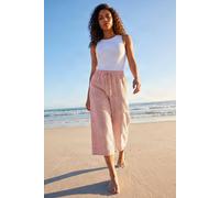 Roman Petite Gingham Cropped Trouser In Coral Coral