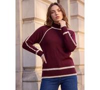 Roman Petite High Neck Jumper Burgundy Mix