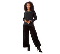 Roman Petite Hotfix Embellished Knit Jumper In Black Black 16