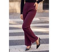 Roman Petite Jersey Straight Leg Trousers Cherry Red