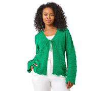 Roman Petite Knitted Tie Cardigan In Green Green 14