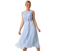 Petite Lace Pleat Midi Dress Roman Blue 14