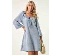 Roman Petite Lace Trim Dress In Blue Blue 12