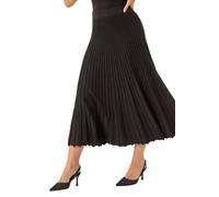 Roman Petite Metallic Knit Midi Skirt In Black Black 10