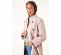 Petite Military Buttoned Coat Roman Light Pink 14