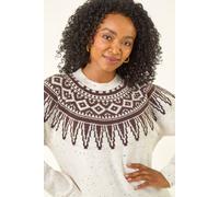 Petite Neppy Fairisle Knit Jumper Roman Natural 16