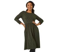 Roman Petite Paisley Print Pocket Dress In Khaki Khaki 16