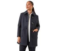Roman Petite Patch Pocket Duffle Coat for Women UK - Ladies Everyday Holiday Spring Summer Collared Comfy Soft Evening Vacation Work Party - Petite Navy - Size 10