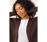 Petite Plain Stretch Cardigan Roman Chocolate 14
