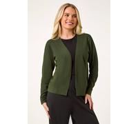 Petite Plain Stretch Cardigan Roman Khaki 18