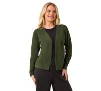 Petite Plain Stretch Cardigan Roman Khaki 8