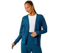 Roman Petite Plain Stretch Cardigan In Teal Teal 8