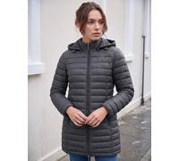 Roman Petite Quilted Hooded Puffer Coat Dark Grey