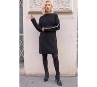Roman Women's Petite Ribbed Knitted Dress in Black | Size: 14 Roman Black 14