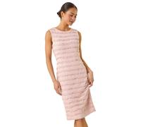 Roman Petite Ruffled Stretch Dress In Light Pink Light Pink 18
