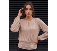 Roman Petite Shimmer Keyhole Top Light Pink