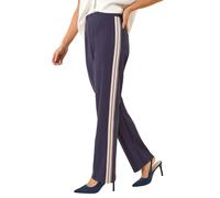 Roman Petite Side Stripe Ponte Trouser In Navy Navy 12