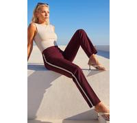 Roman Petite Side Stripe Trouser In Wine Wine