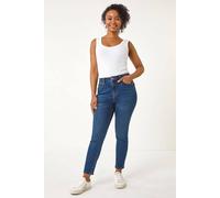 Roman Originals Skinny Jeans for Women UK - Ladies 29 Denim Trousers Stretch Spring Everyday Summer Evening Vacation Work Holiday Smart Casual - Petite Indigo - Size 16