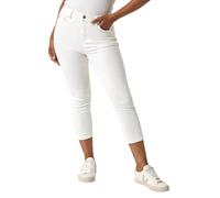 Roman Petite Slim Crop Stretch Jeans for Women UK - Ladies Everyday Holiday Spring Summer Comfy Soft Evening Vacation Work Party - Petite White - Size 16