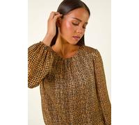 Roman Petite Spot Bubble Hem Top Multi 12